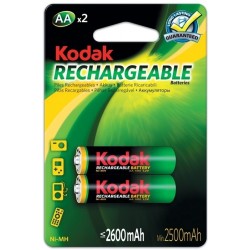 2x Piles Rechargeables Kodak AA 2600 mAh