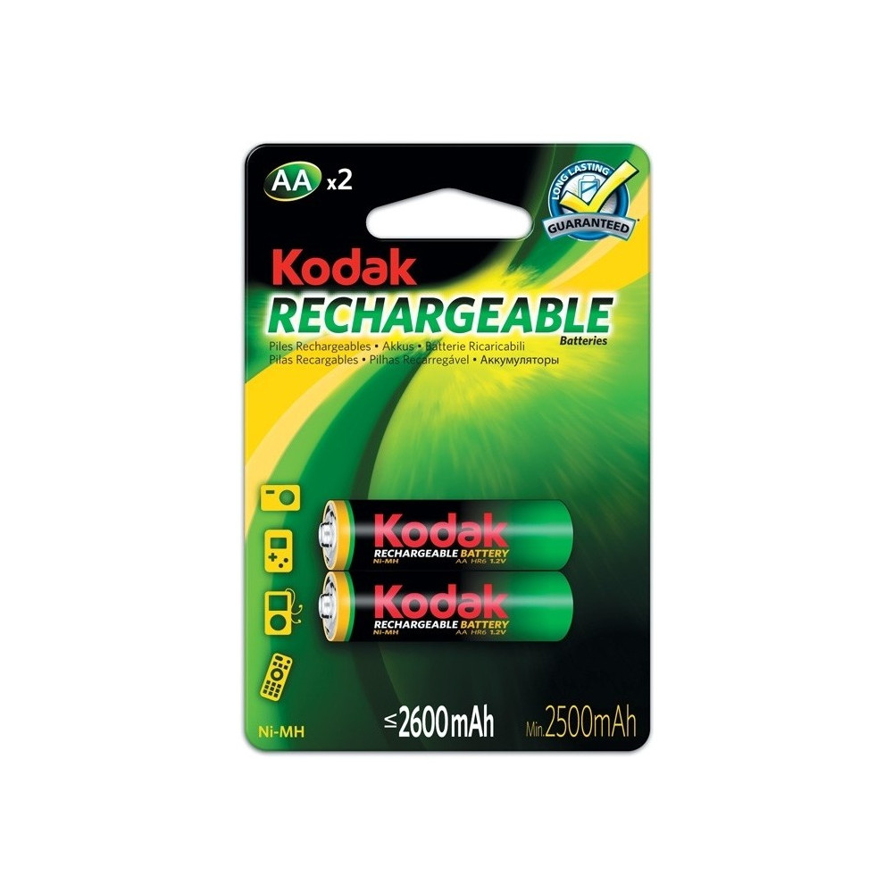 2x Piles Rechargeables Kodak AA 2600 mAh