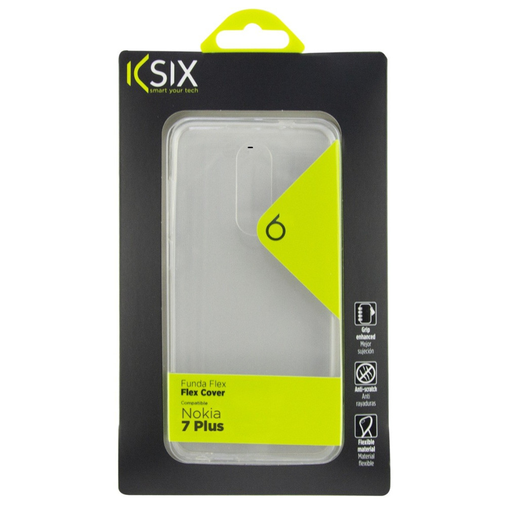 Etui TPU Ksix Flex pour Nokia 7 Plus / Transparent