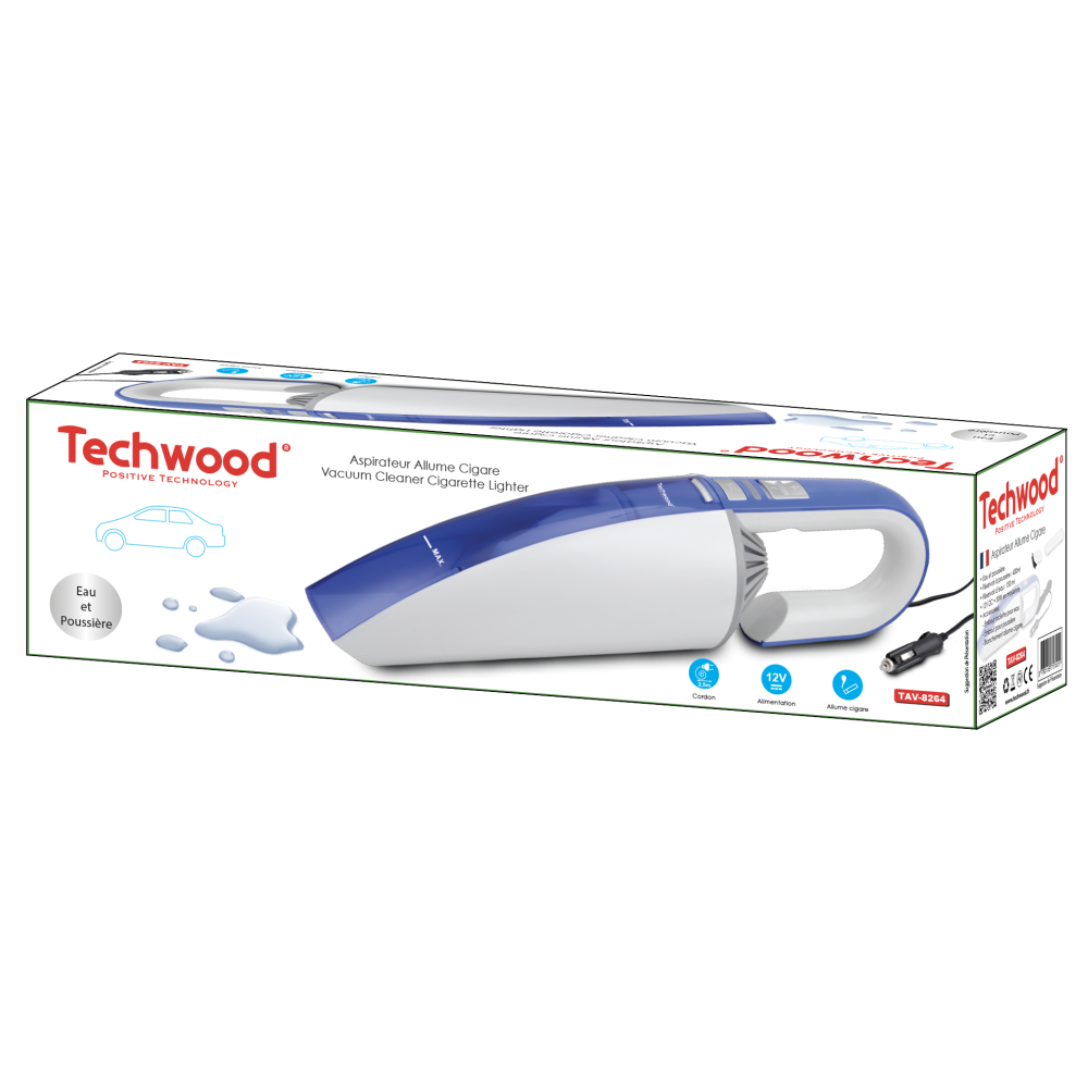 Aspirateur allume cigare pour voiture Techwood TAV-8264