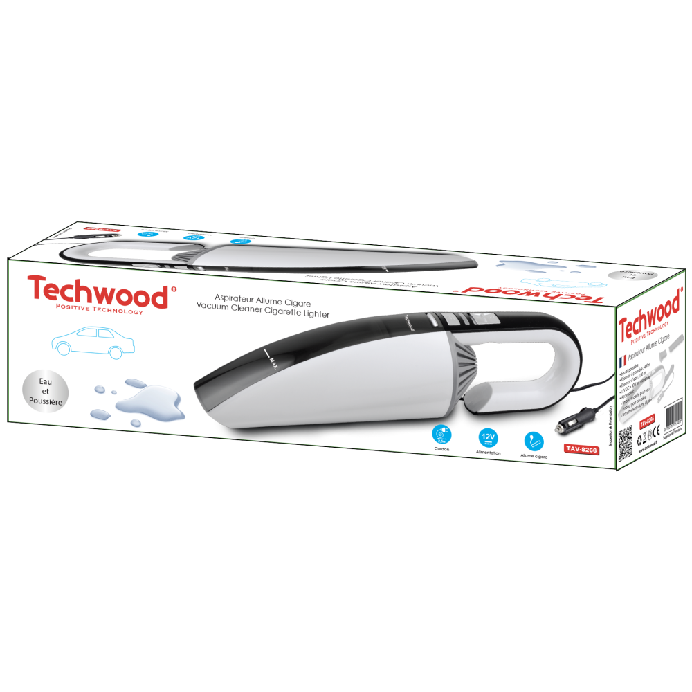Aspirateur allume cigare pour voiture Techwood TAV-8266