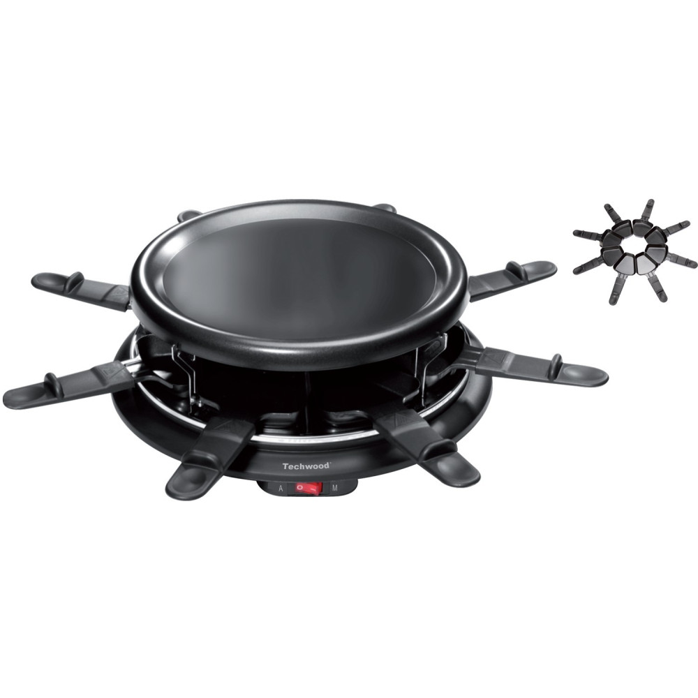 Raclette / grill 8 personnes + crêpière Techwood TRA-88