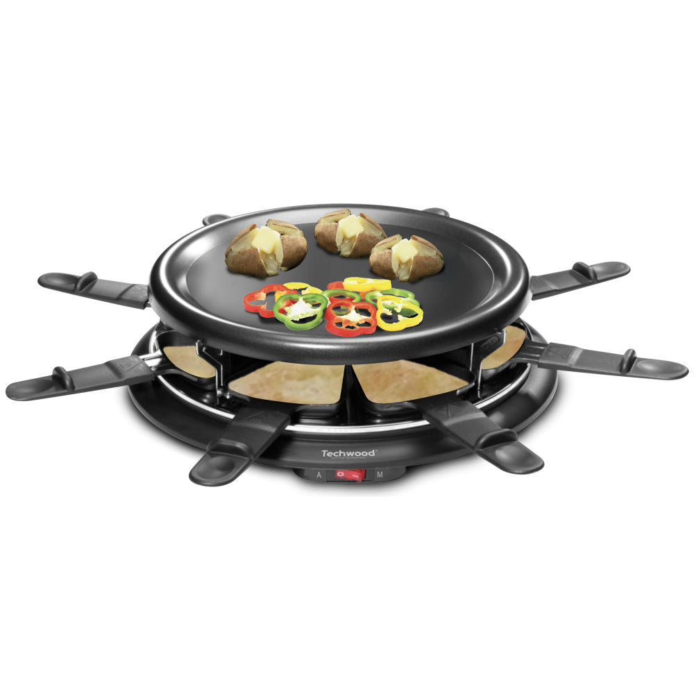 Raclette / grill 8 personnes + crêpière Techwood TRA-88