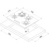 Table de Cuisson Encastrable Focus 70 cm Noir