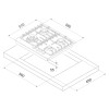 Table de cuisson Focus F804X / 60 cm / Inox