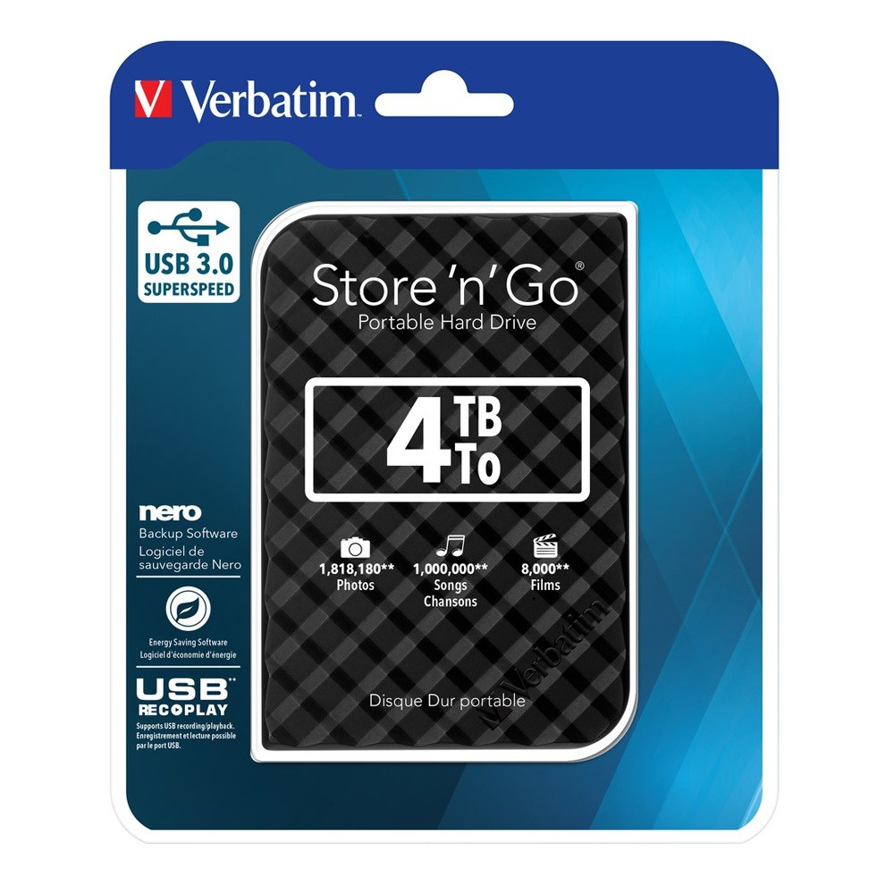 Disque Dur externe Verbatim Store'n' Go USB 3.0 / 4 To