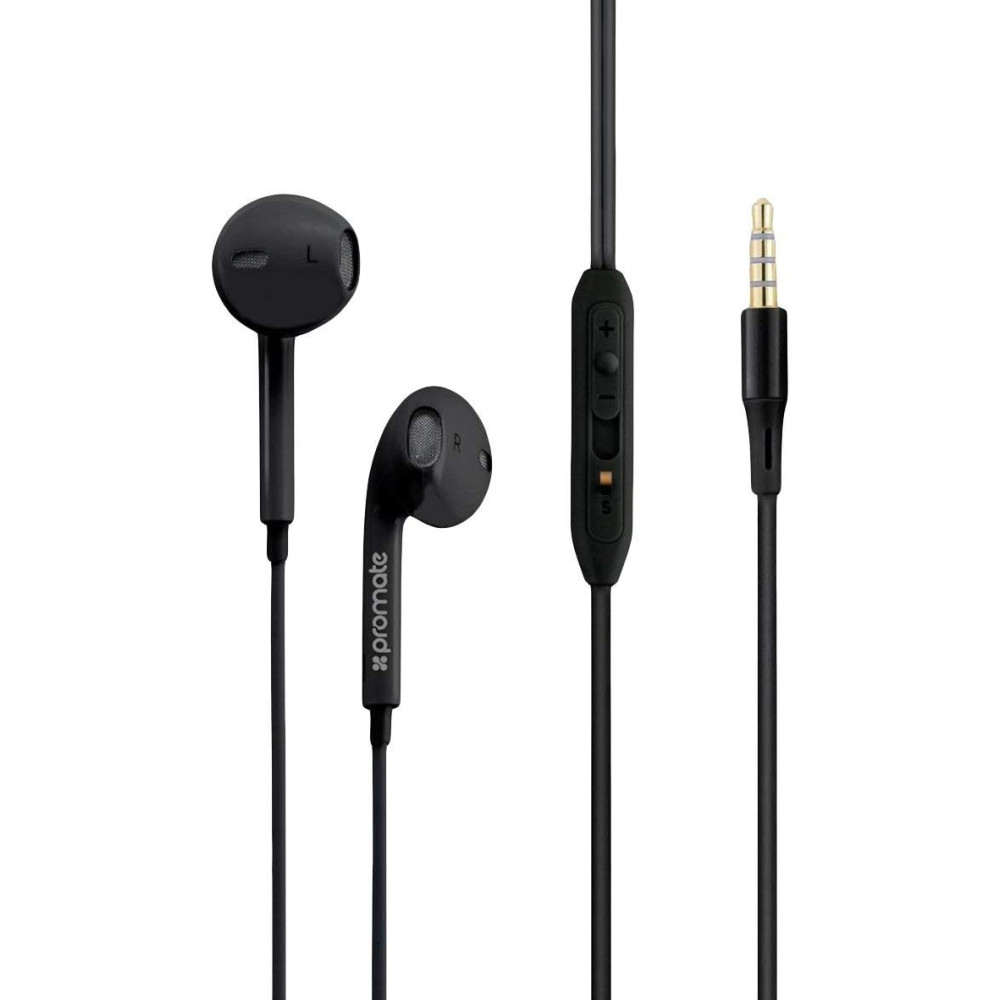 Écouteurs stéréo avec micro Promate GearPod-IS2 / Noir