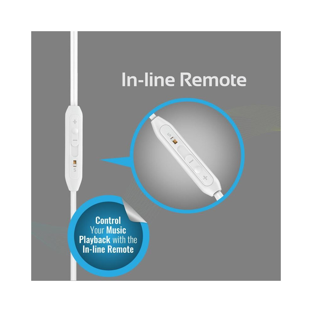 Écouteurs stéréo avec micro Promate GearPod-IS2 / Blanc