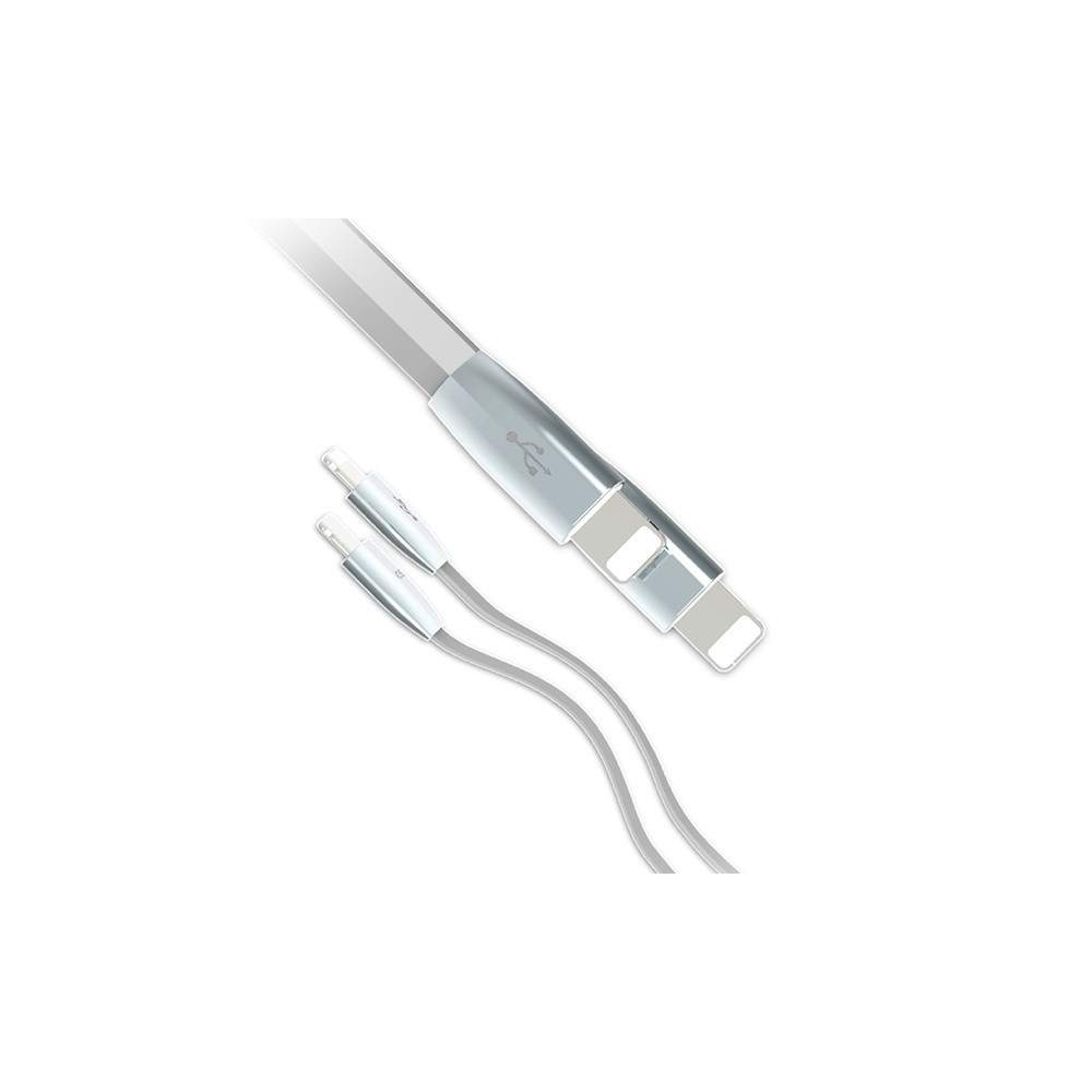 Câble Plat Romoss RoLink 2 en 1 USB vers Micro USB & Lightning