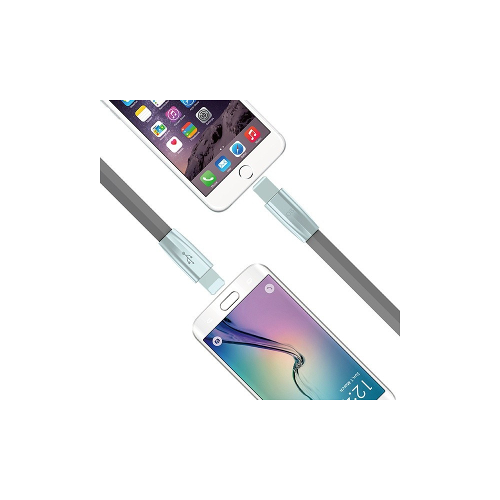 Câble Plat Romoss RoLink 2 en 1 USB vers Micro USB & Lightning