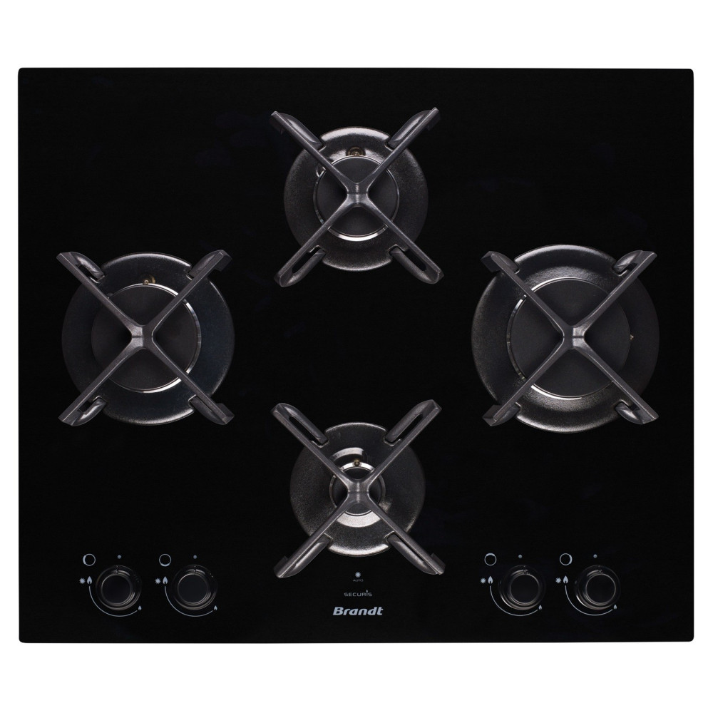 Plaque de cuisson Gaz Brandt BPE6414B / 60 cm / Noir