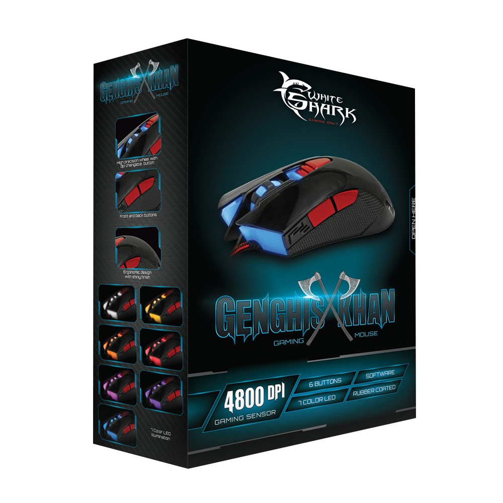 Souris White Shark Genghis GM-1603 / Noir