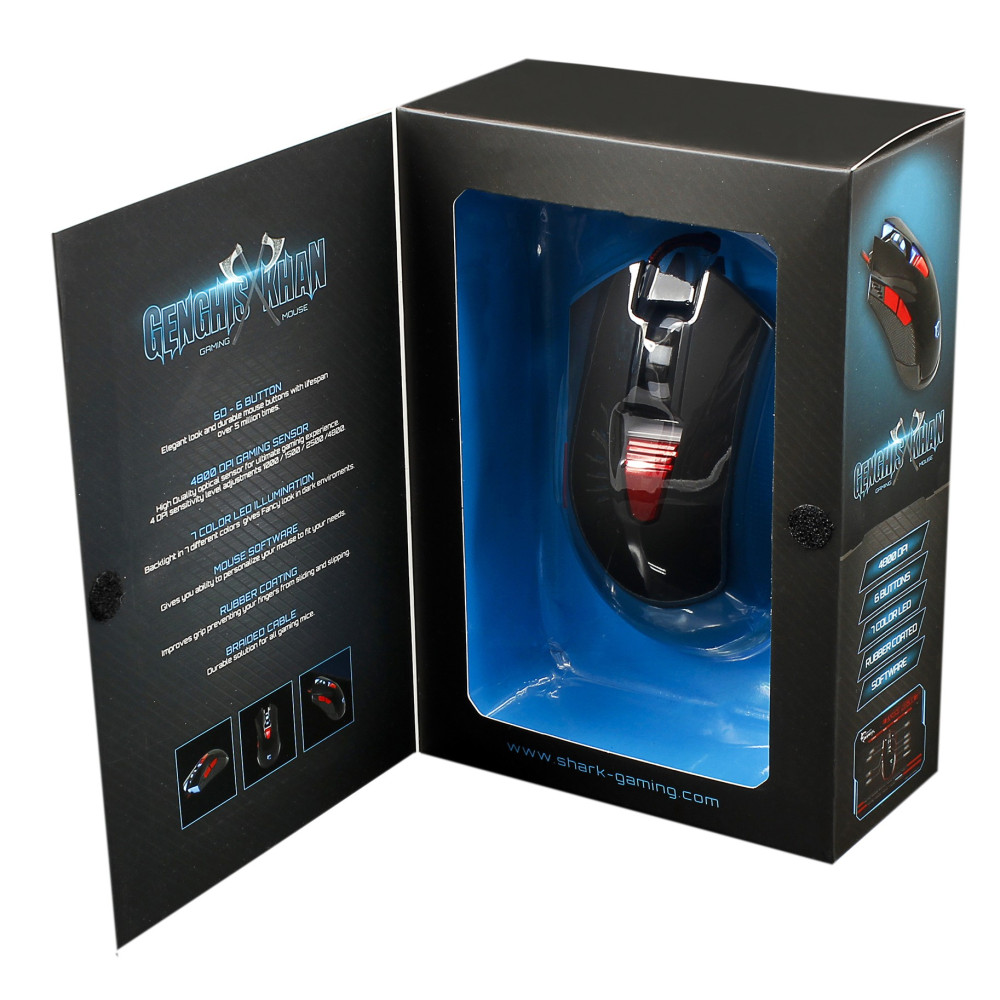 Souris White Shark Genghis GM-1603 / Noir