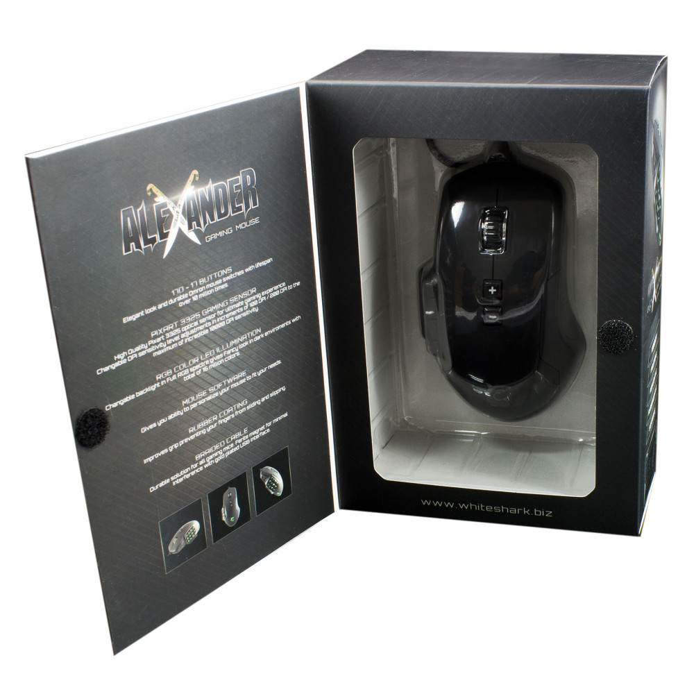 Souris White Shark Alexander GM-1802 / Noir