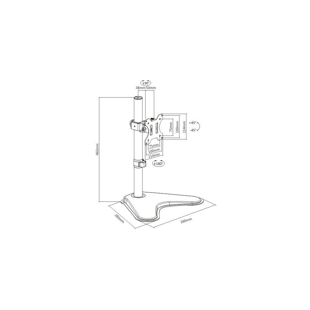 Support de bureau SBOX LCD-F012 / 13"-32"