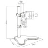 Support de bureau SBOX LCD-F012 / 13"-32"