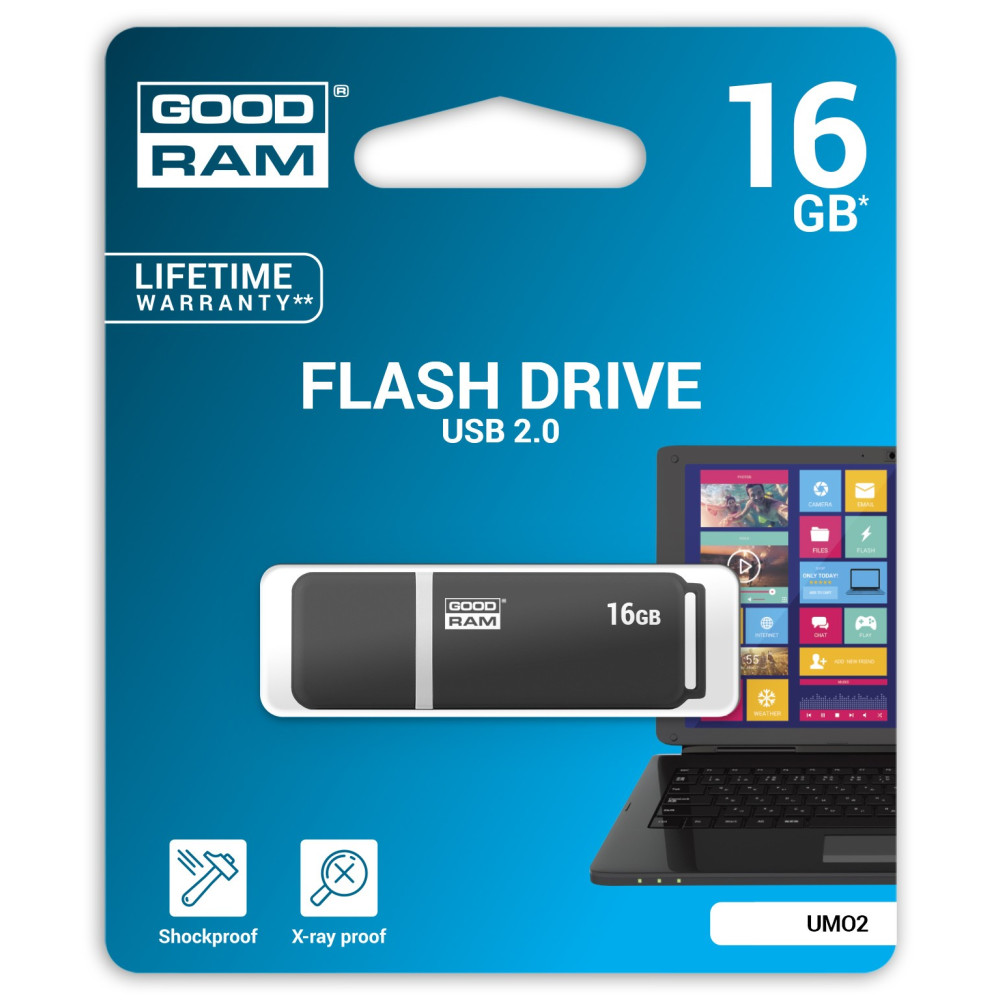 Clé USB GoodRam UMO2 16 Go / Noir