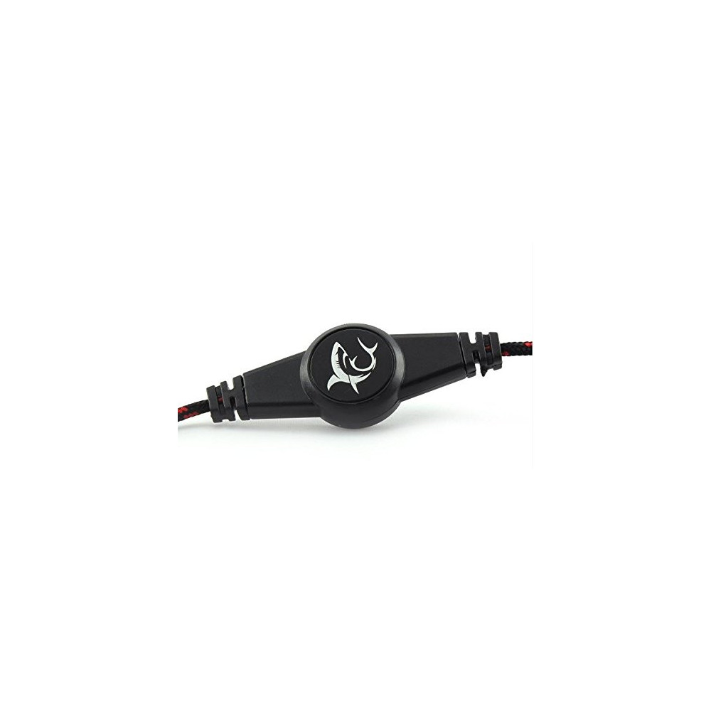 Casque Micro Gaming White Shark Panther / Noir & Rouge