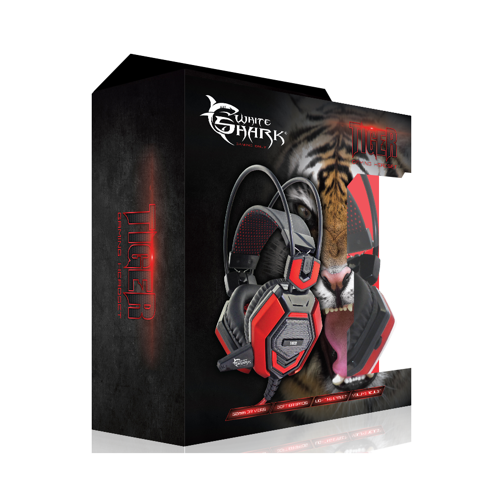 Casque Micro Gaming White Shark Tiger