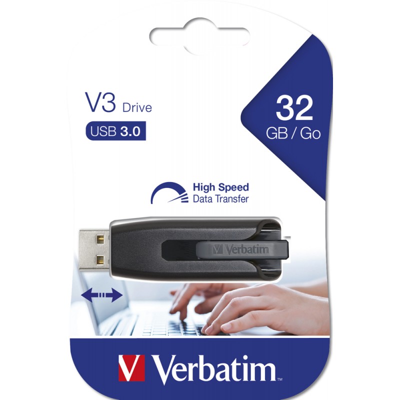 Clé USB Verbatim V3 USB 3.0 / 32 Go / Noir