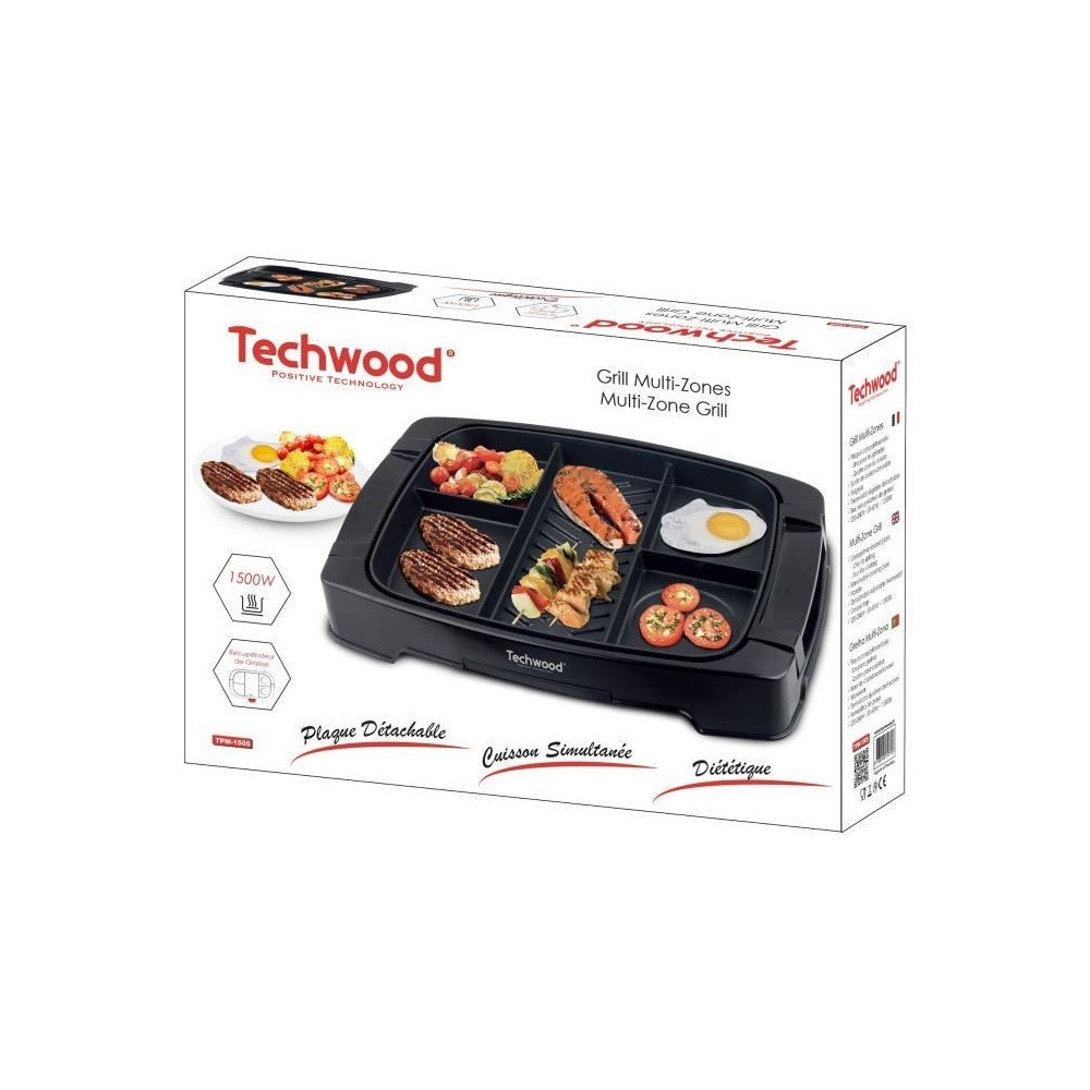 Grille-viande multi-zones Techwood TPM-1505
