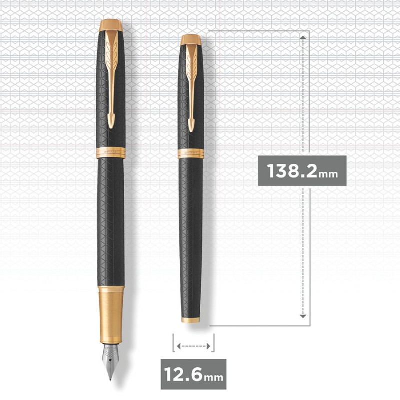 Stylo plume Sonnet laqué noir attributs chromés plume acier de Parker Stylo plume Sonnet laqué noir attributs chromés plume acier de Parker