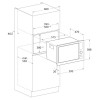 Micro-ondes Encastrable Grill Focus F23X / 39cm / Inox