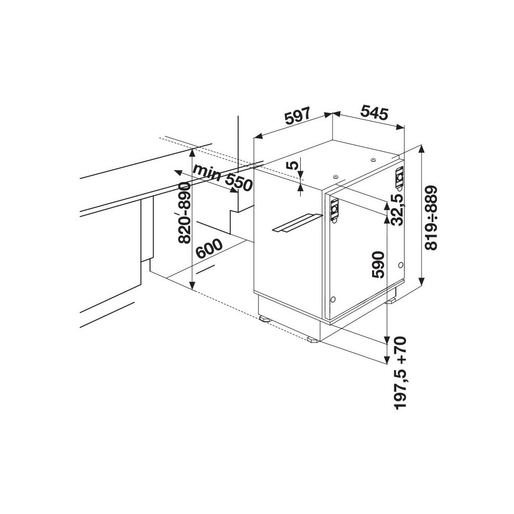 FRIGO BAR Encastrable Focus F585 / 170L