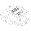 Table de cuisson Encastrable Focus F.409B / 60 cm / Vitro Noir