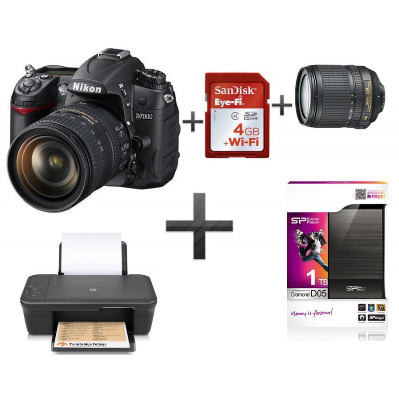 Nikon Reflex D7000 + 18-105 VR 16.2MP FULLHD + SD Eyefi 4 Go