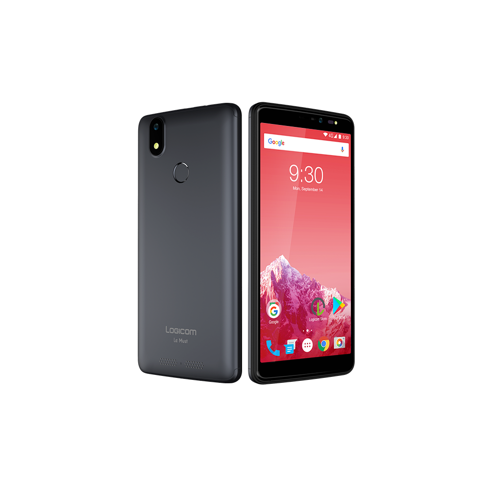 Smartphone Logicom Le Must / 4G / 2Go / Double SIM / Gris + Film De Protection Nano Glass 9H offert