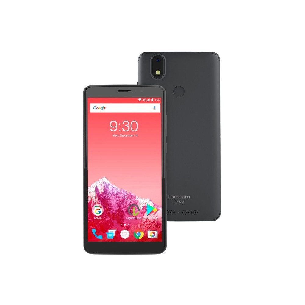 Smartphone Logicom Le Must / 4G / 2Go / Double SIM / Gris + Film De Protection Nano Glass 9H offert