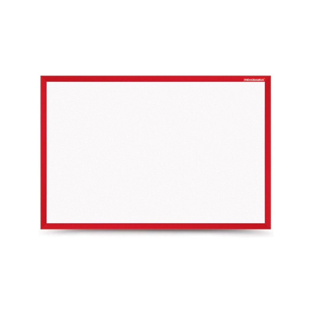 Tableau Blanc magnétique cadre en bois 60 x 40 / Rouge