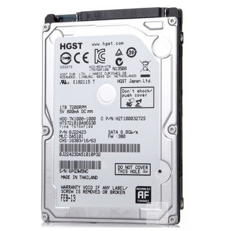 Disque dur interne 2.5 HGST Travelstar 7K1000 - 1To 1000Go SATA3