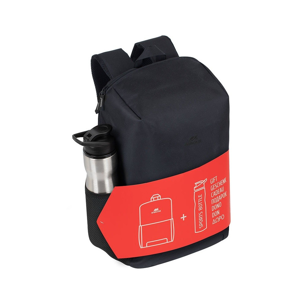 Pack Sac à dos 15.6" Rivacase 8068 + Bouteille de sport / Noir