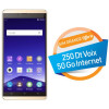 Téléphone Portable Condor Plume P8 Lite  / 4G / Double SIM / Gold + Film + Coque + Support + SIM Orange Offerte (50 Go)
