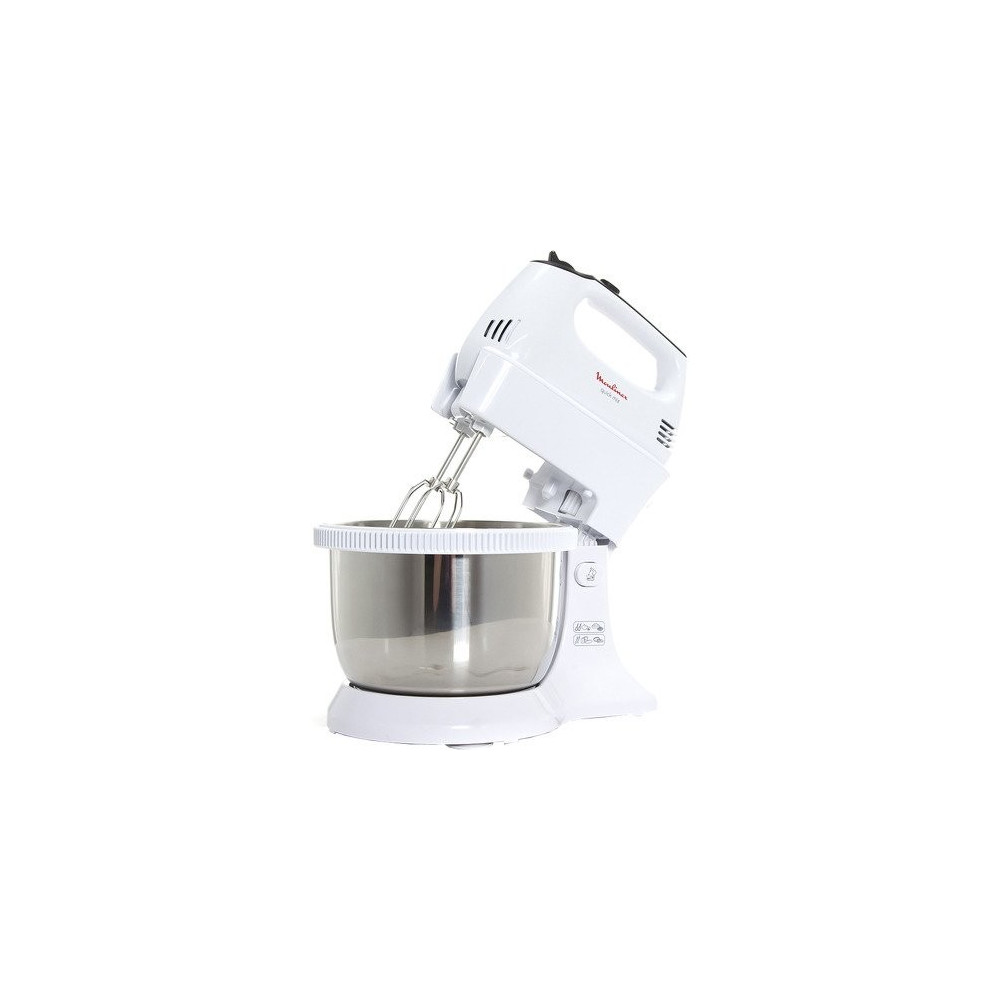 Batteur Moulinex Quick mix / 300 W Avec INGENIO SET DE SPATULE + CUILLERE + LOUCHE ET CUILLERE PASSOIRE ARGENT Gratuits