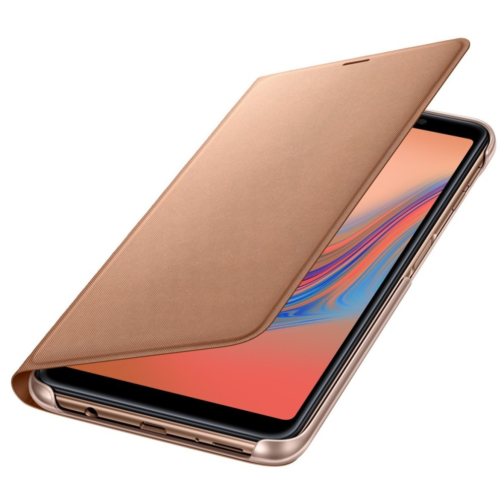 Étui à rabat pour Samsung Galaxy A7 / Gold