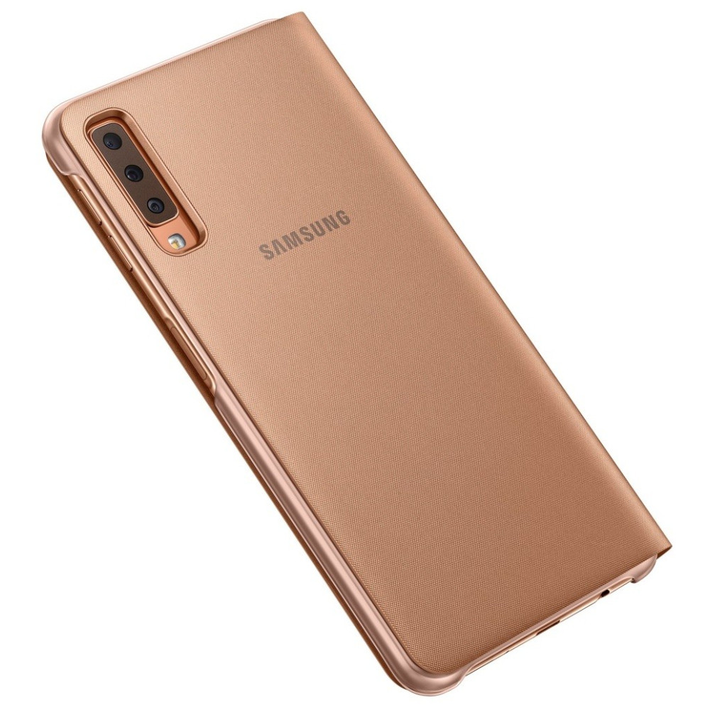 Étui à rabat pour Samsung Galaxy A7 / Gold