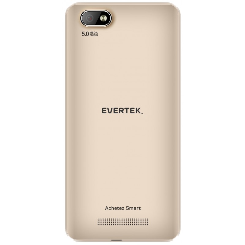 TÉLÉPHONE PORTABLE EVERTEK V9+ / 4G / DOUBLE SIM / GOLD