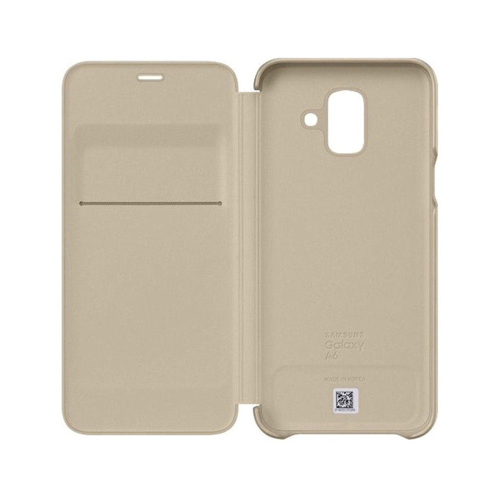 Etui portefeuille pour Samsung Galaxy A6 2018 / Gold