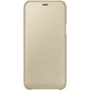 Etui portefeuille pour Samsung Galaxy A6 2018 / Gold