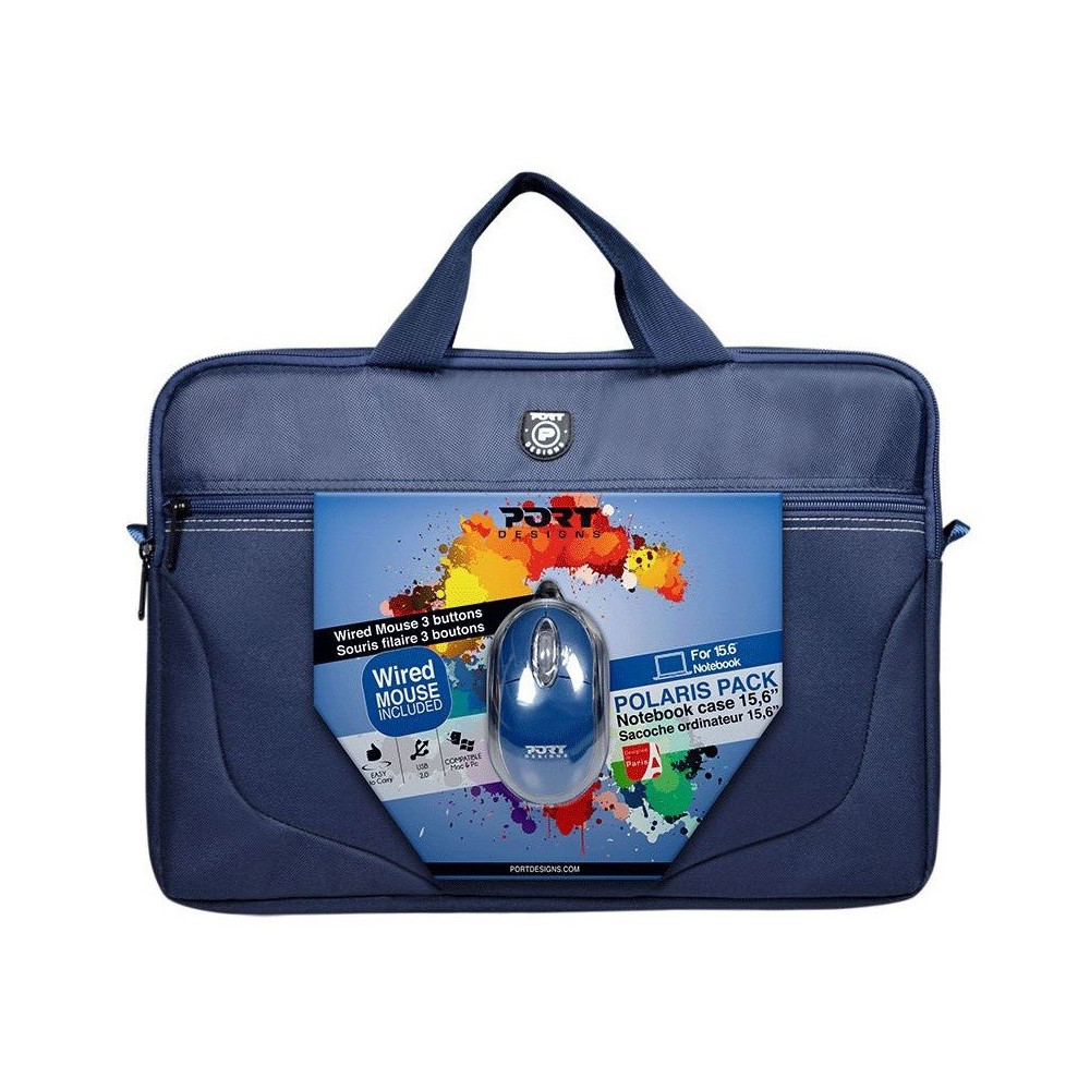 Sacoche Port Designs 15.6'' + Souris / Bleu