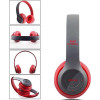 Casque-Micro Bluetooth P47 / Gris & Rouge