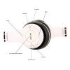 Casque-Micro Bluetooth P47 / Blanc & Noir
