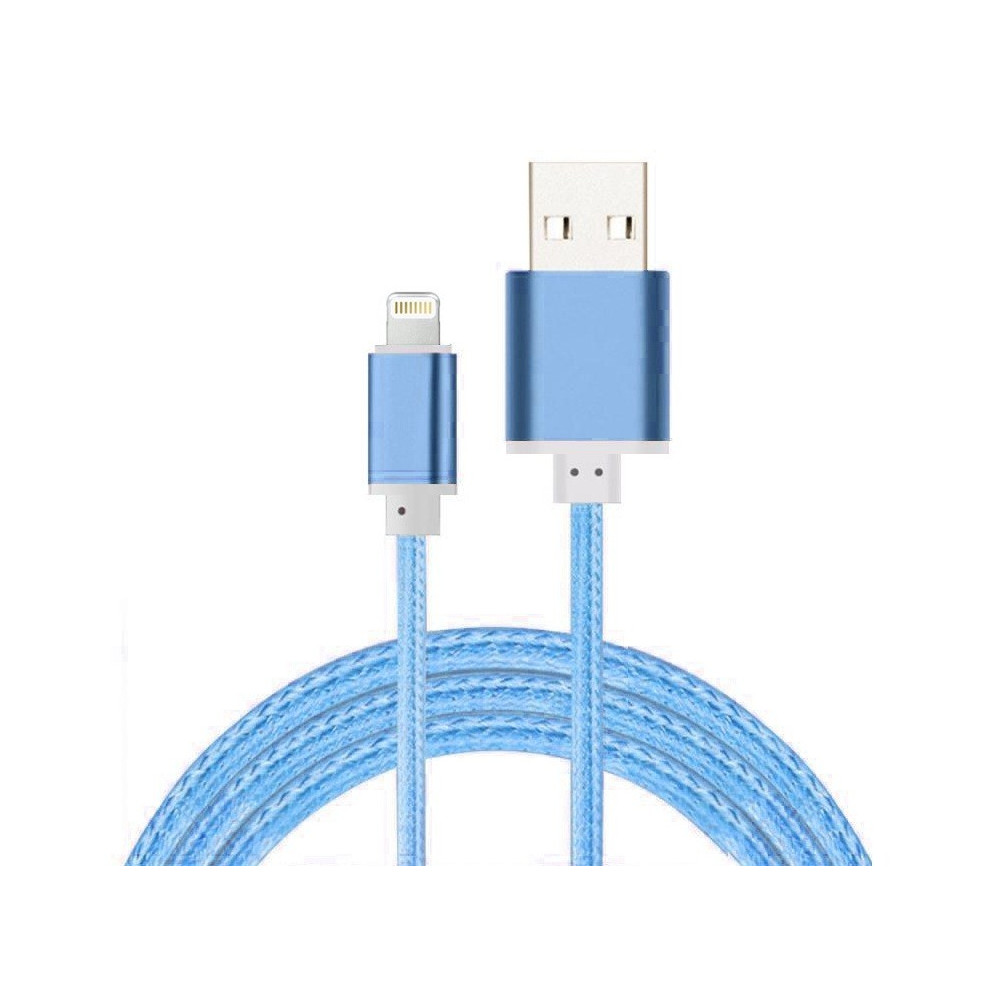 Câble Tissu en nylon Tressé USB vers Lightning / Bleu
