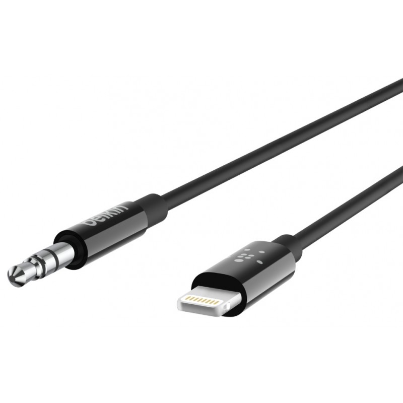 Câble Belkin Audio Jack 3.5 mm vers Lightning / Noir