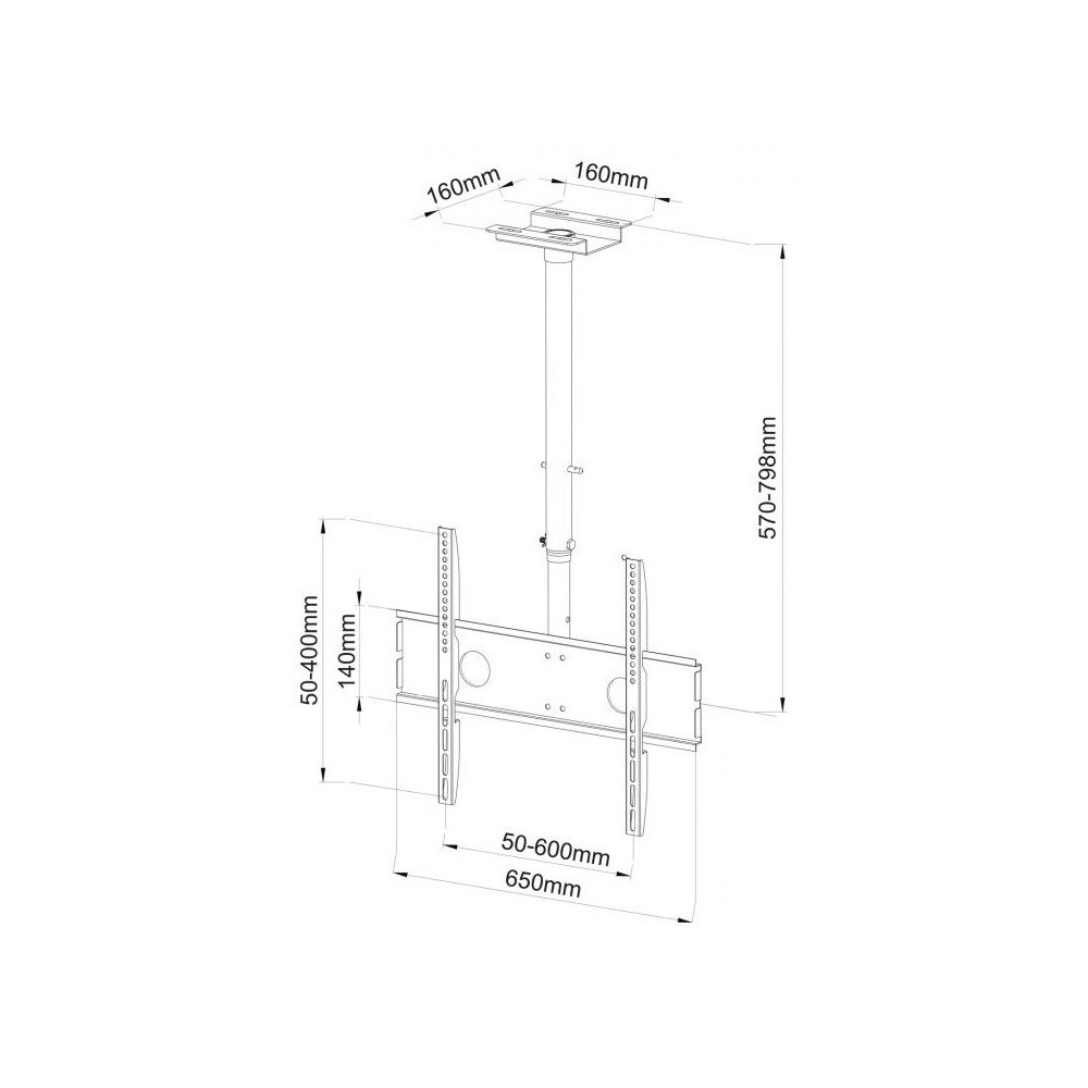 Support de plafond tournant SBOX pour Téléviseur 30"-50"