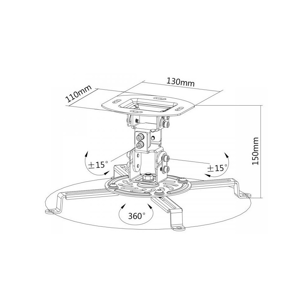 Support de plafond pour Vidéoprojecteur SBOX PM-18
