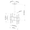Support de plafond tournant Double SBOX pour Téléviseur 30"-50"